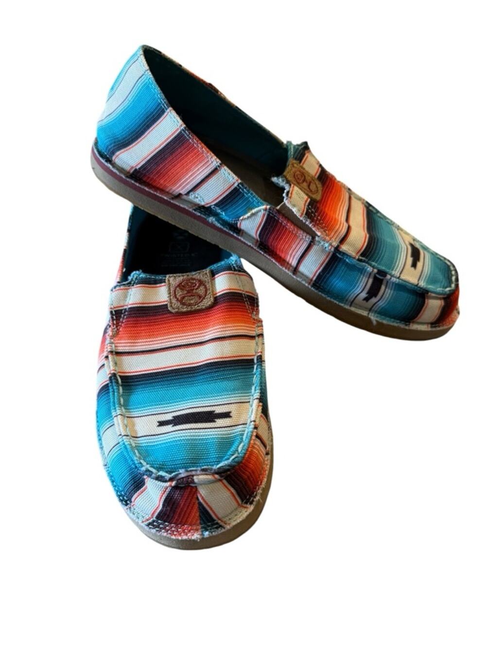 Twisted X Men’s Size 10 Slip-On Canvas Shoes Serape Stripe